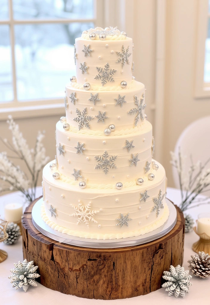 10 Cozy Winter Wedding Ideas That Will Leave You Speechless! - 6. Winter Wonderland Cake