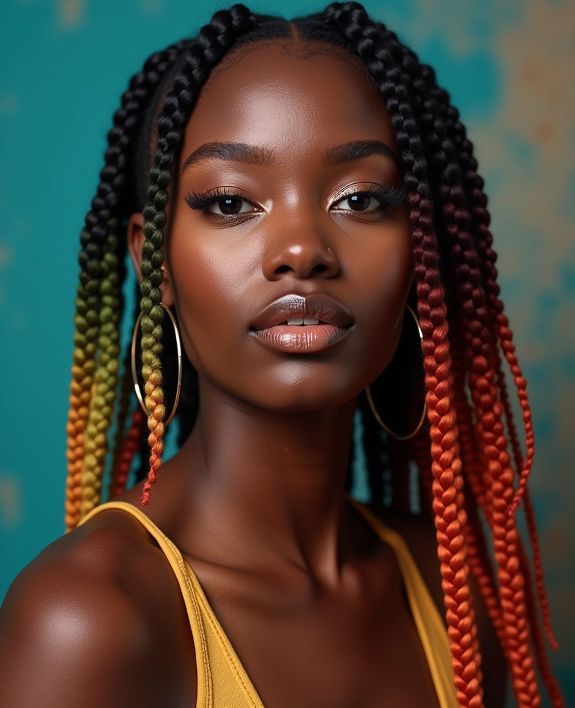 15 Trendy Box Braids Looks That Are Perfect for This Summer (You Won't Believe #8!) - 2. Bold Ombre Box Braids