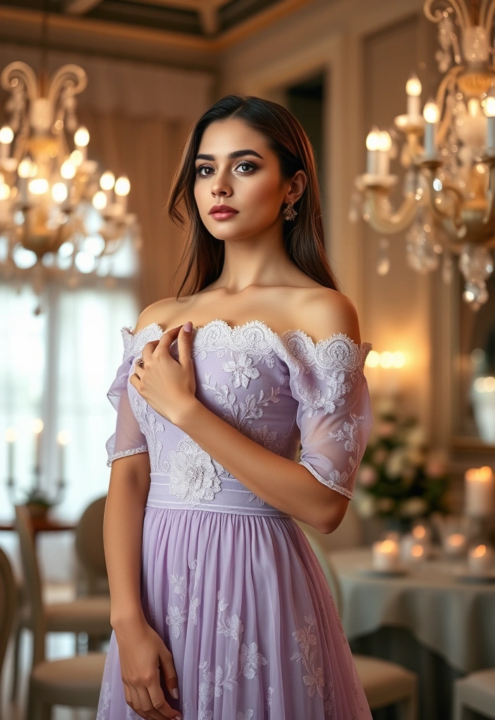 18 Glamorous Old Money Wedding Guest Dresses That Will Turn Heads! - 3. Chic Off-the-Shoulder Styles