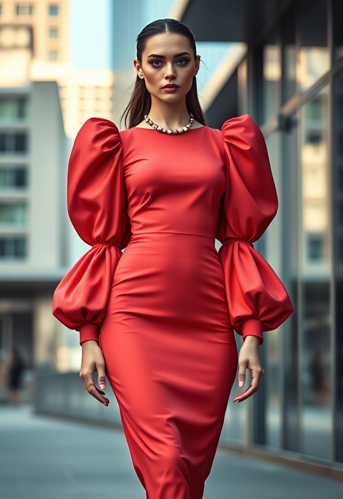 18 Glamorous Old Money Wedding Guest Dresses That Will Turn Heads! - 8. Statement Sleeve Dresses