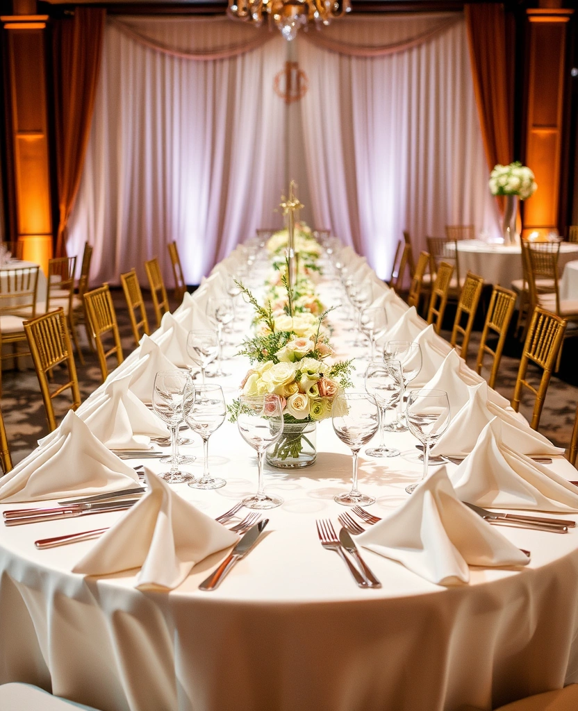 20 Stunning Wedding Centerpieces You Can DIY for Under $50 (Your Guests Will Be Amazed!) - 13. Elegant Cloth Napkin Displays