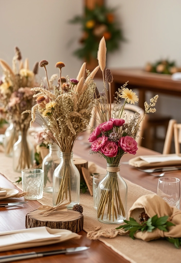 20 Stunning Wedding Centerpieces You Can DIY for Under $50 (Your Guests Will Be Amazed!) - 15. DIY Dried Flower Arrangements