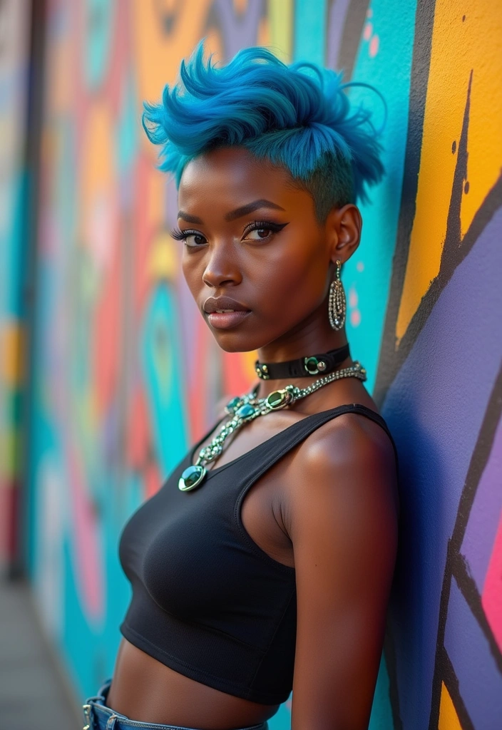 20 Trendy Short Hairstyles for Black Women to Try This Year (Don't Miss #8!) - 6. Bold Color and Cut