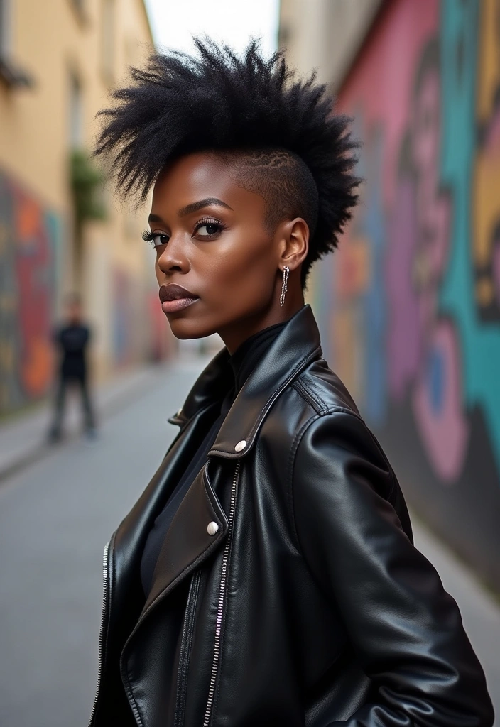 20 Trendy Short Hairstyles for Black Women to Try This Year (Don't Miss #8!) - 9. Faux Hawk