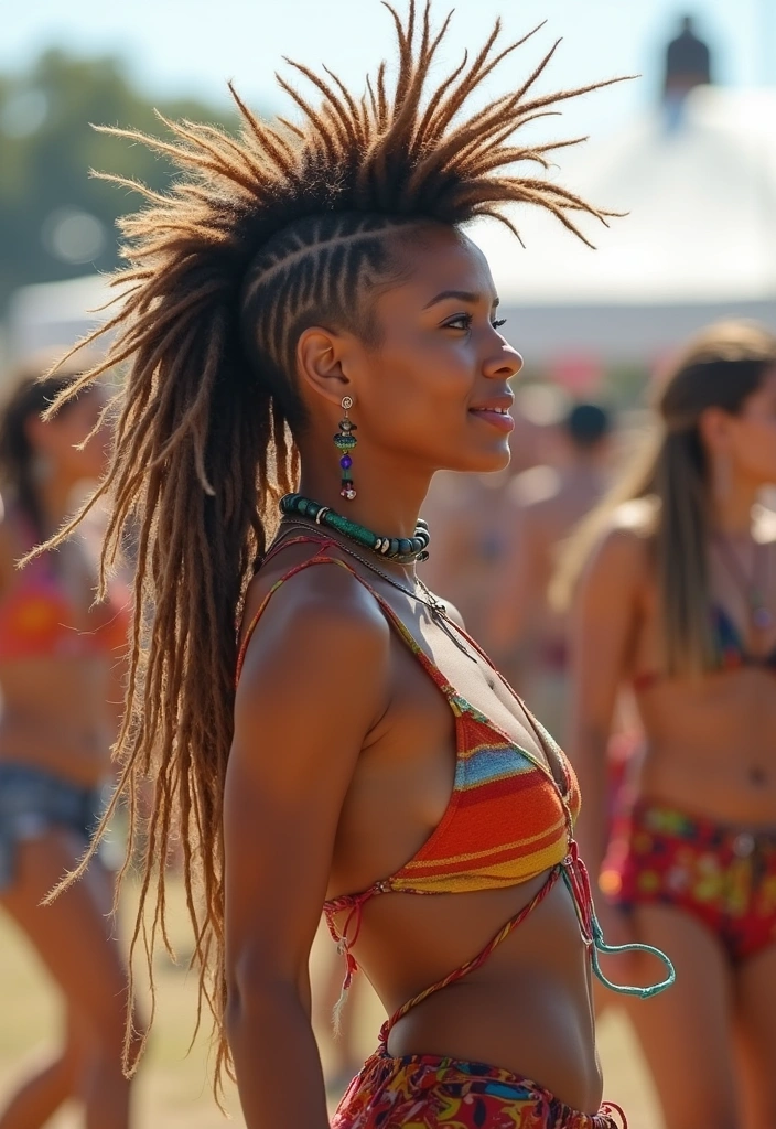 21 Stunning Summer Hairstyles for Black Women with Braids (You Won't Believe #14!) - 18. Braided Mohawk for the Bold and Brave