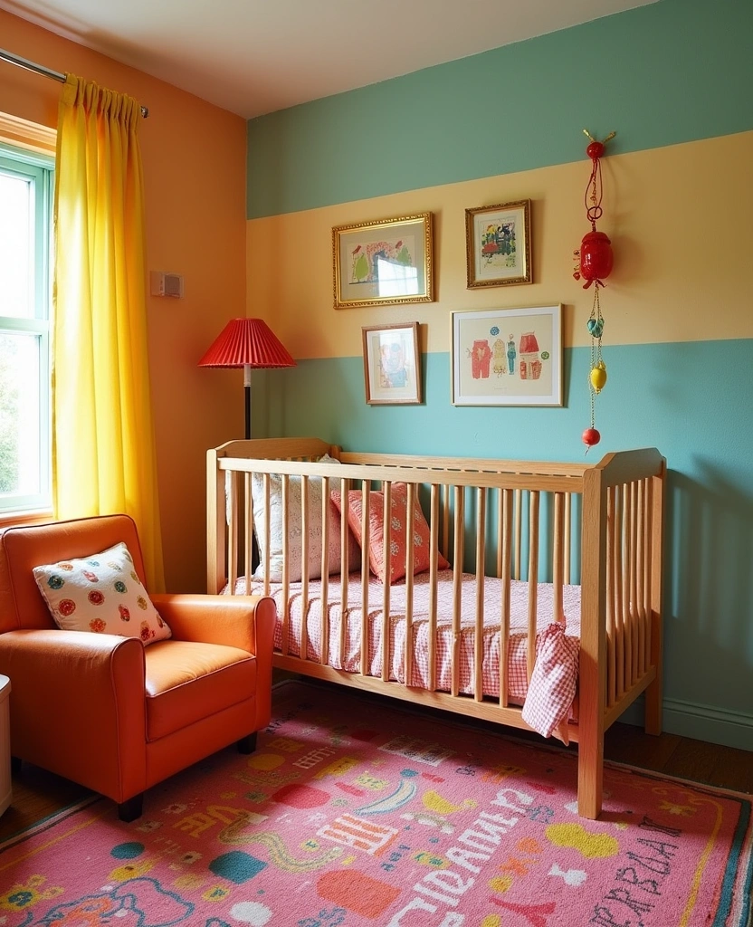 22 Creative Nursery Themes That Will Make Your Baby’s Room a Dream Come True! - 22. Retro 70s Vibe