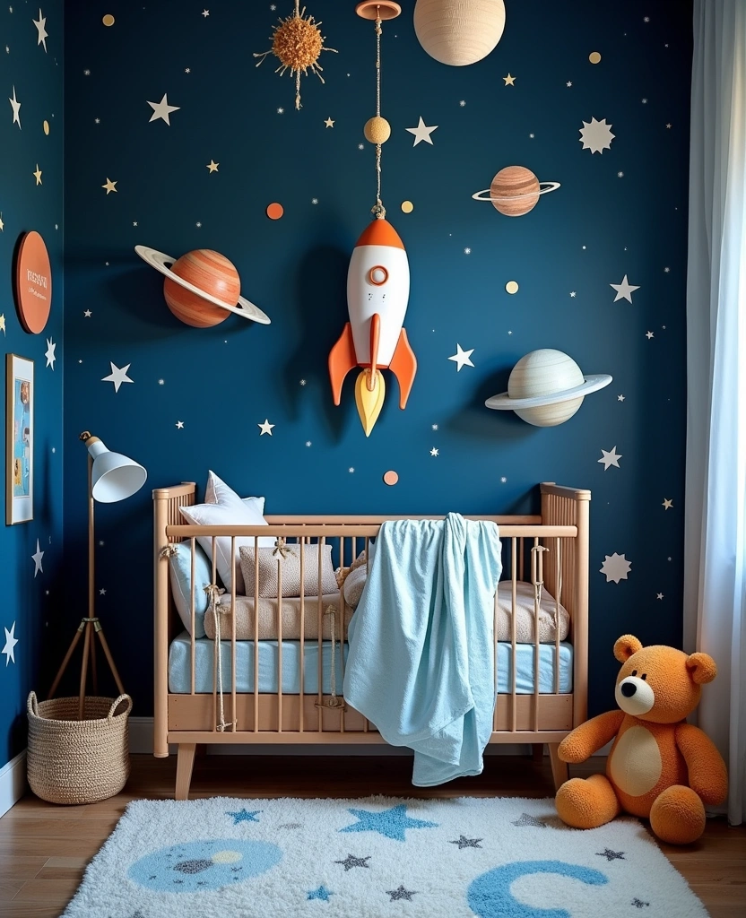22 Creative Nursery Themes That Will Make Your Baby’s Room a Dream Come True! - 4. Space Explorer