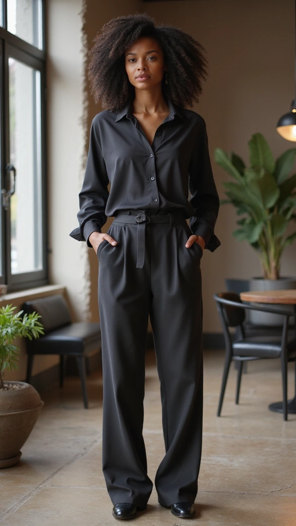 Relaxed Fit Trousers and Blouse
