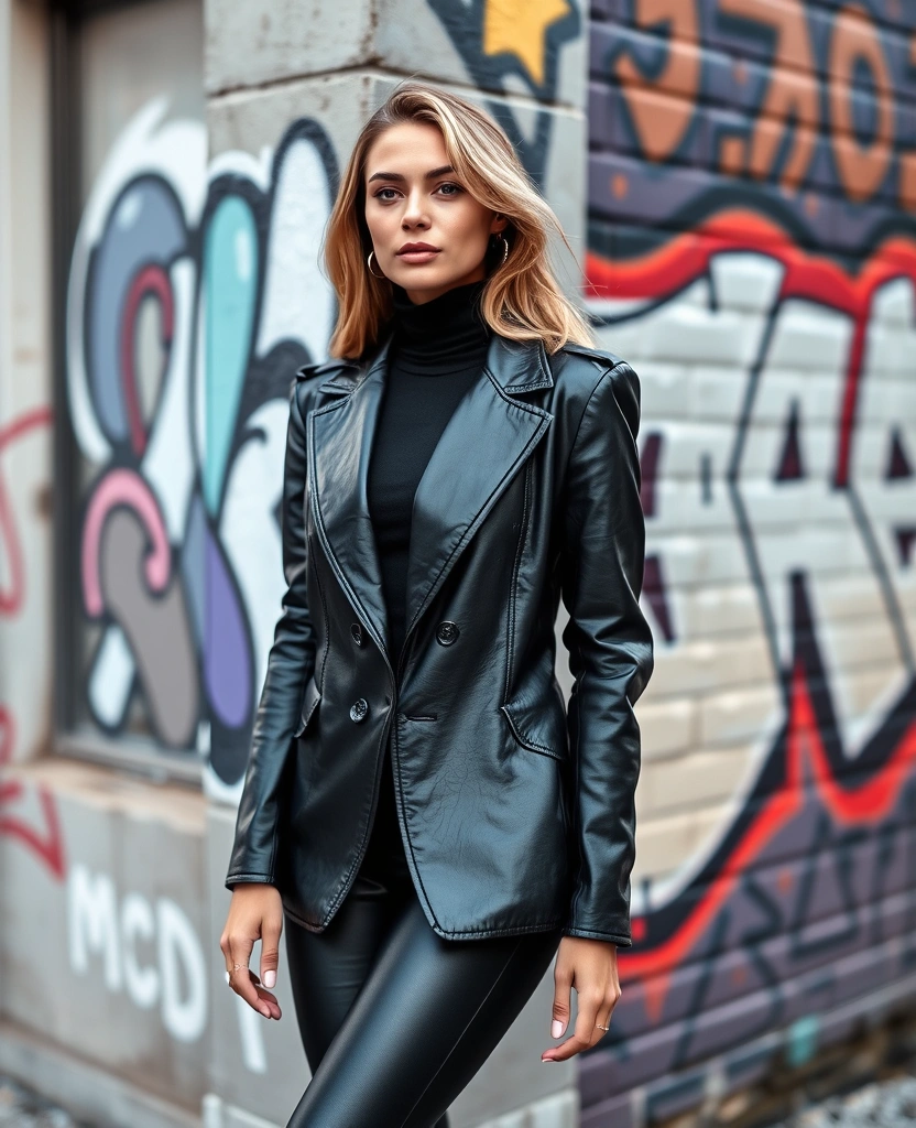 Unlock Your Style: The Ultimate Blazer Guide for Professional Looks! - 7. The Edgy Leather Blazer