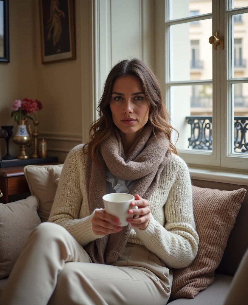 20 Elegant Parisian Style Outfits That Will Transform Your Look (You’ll Love #4!) - 12. The Cozy Knit