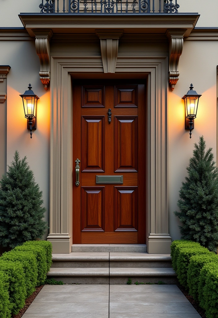 20 Exquisite Wooden Main Doors You Need to See to Believe! - 7. Traditional Styles: Timeless Appeal