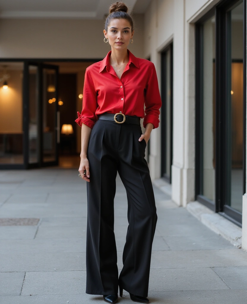 29 Gorgeous Silk Shirt Outfit Ideas That Will Elevate Your Wardrobe! - 18. The Sophisticated Jumpsuit