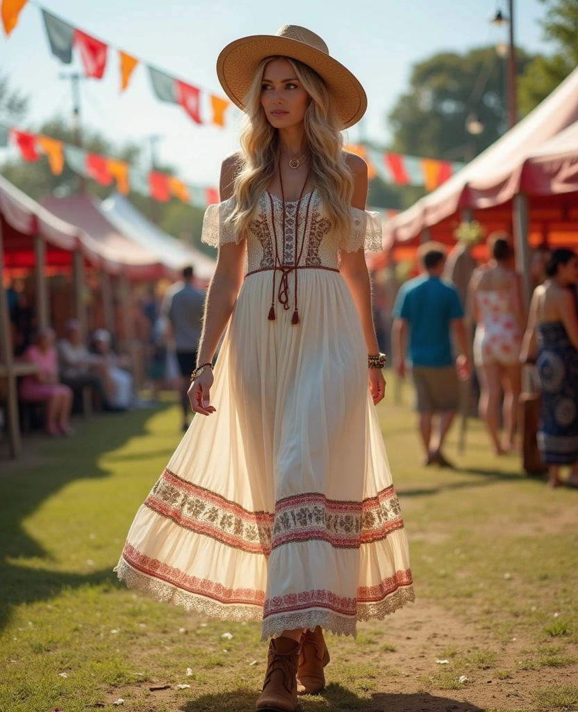 30 Party Dress Ideas That Will Make You the Star of the Night! - 24. Chic Peasant Dress