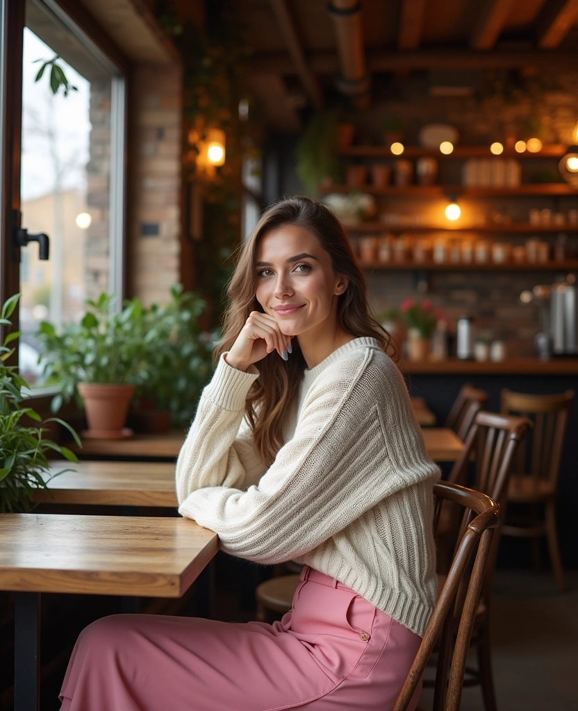 30 Versatile Pink Skirt Outfit Ideas for Every Occasion (Wait Until You See #5!) - 24. Chic and Cozy: Pink Skirt and Oversized Sweater