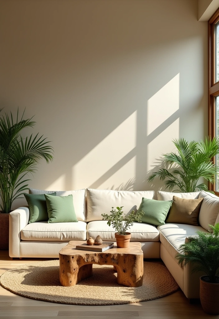 Explore 44 Stunning Organic Modern Living Room Designs for a Spacious Feel! - 1. Earthy Neutral Palette
