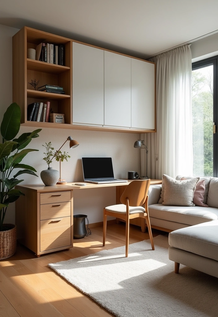 Explore 44 Stunning Organic Modern Living Room Designs for a Spacious Feel! - 15. Multi-Functional Spaces