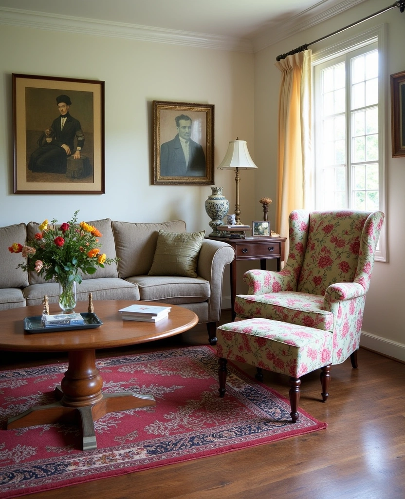 Explore 44 Stunning Organic Modern Living Room Designs for a Spacious Feel! - 17. Vintage Finds