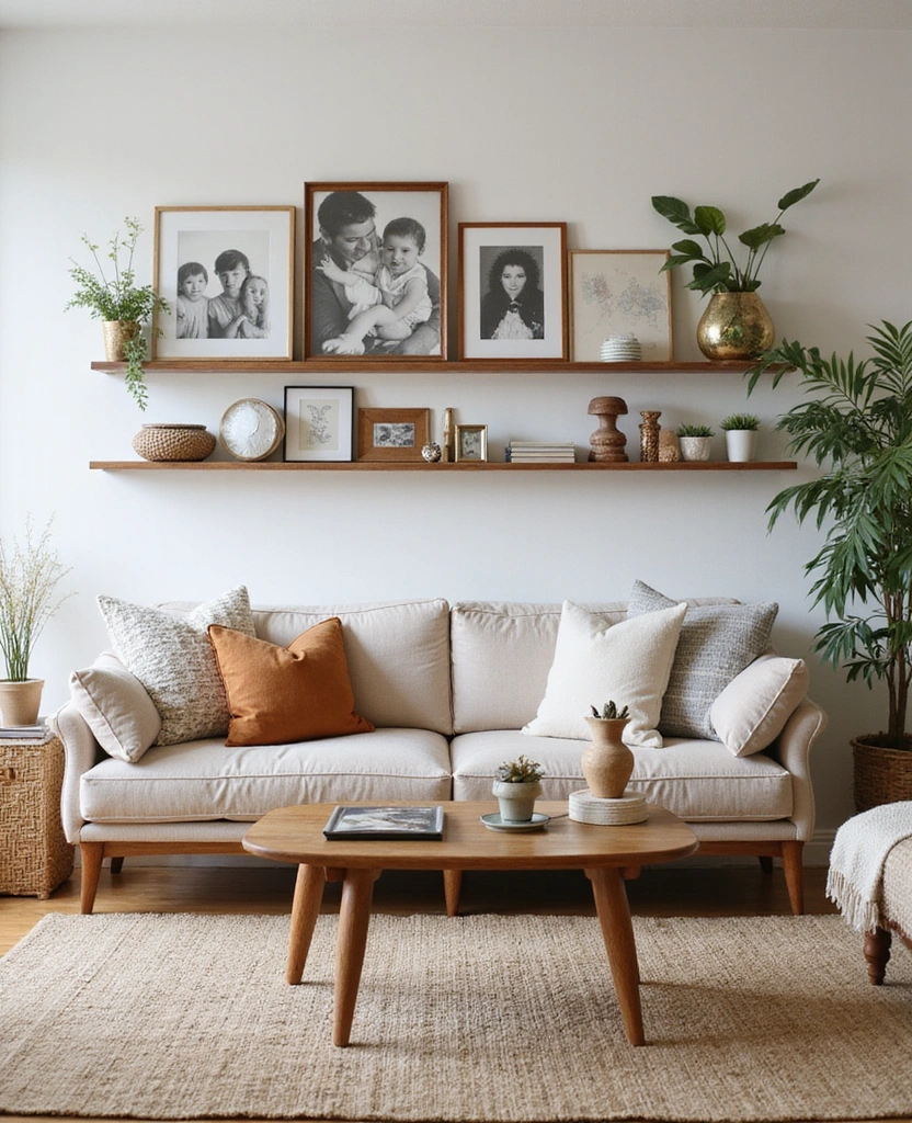 Explore 44 Stunning Organic Modern Living Room Designs for a Spacious Feel! - 35. Personal Touches