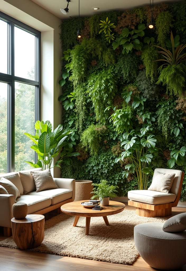 Explore 44 Stunning Organic Modern Living Room Designs for a Spacious Feel! - 5. Biophilic Design Elements