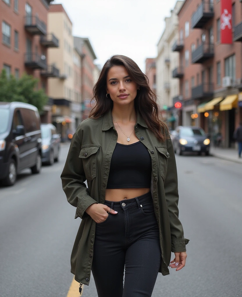 25 Stunning Black Jeans Summer Outfits That'll Make You the Style Icon of the Season! - 15. Effortlessly Cool with a Utility Jacket