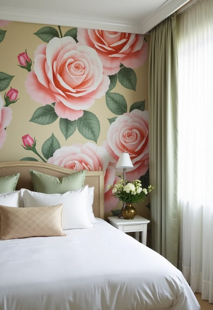 25 Stylish Wallpaper Ideas That Will Revamp Any Space on a Budget! - 1. Floral Fantasy