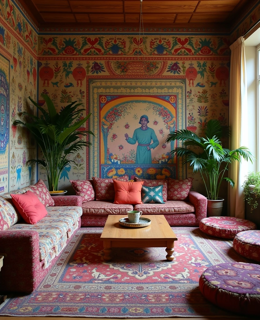 25 Stylish Wallpaper Ideas That Will Revamp Any Space on a Budget! - 17. Bohemian Bliss