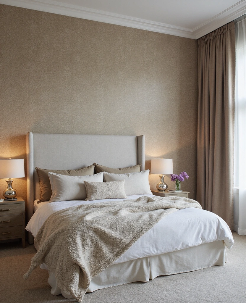 25 Stylish Wallpaper Ideas That Will Revamp Any Space on a Budget! - 21. Elegant Textiles