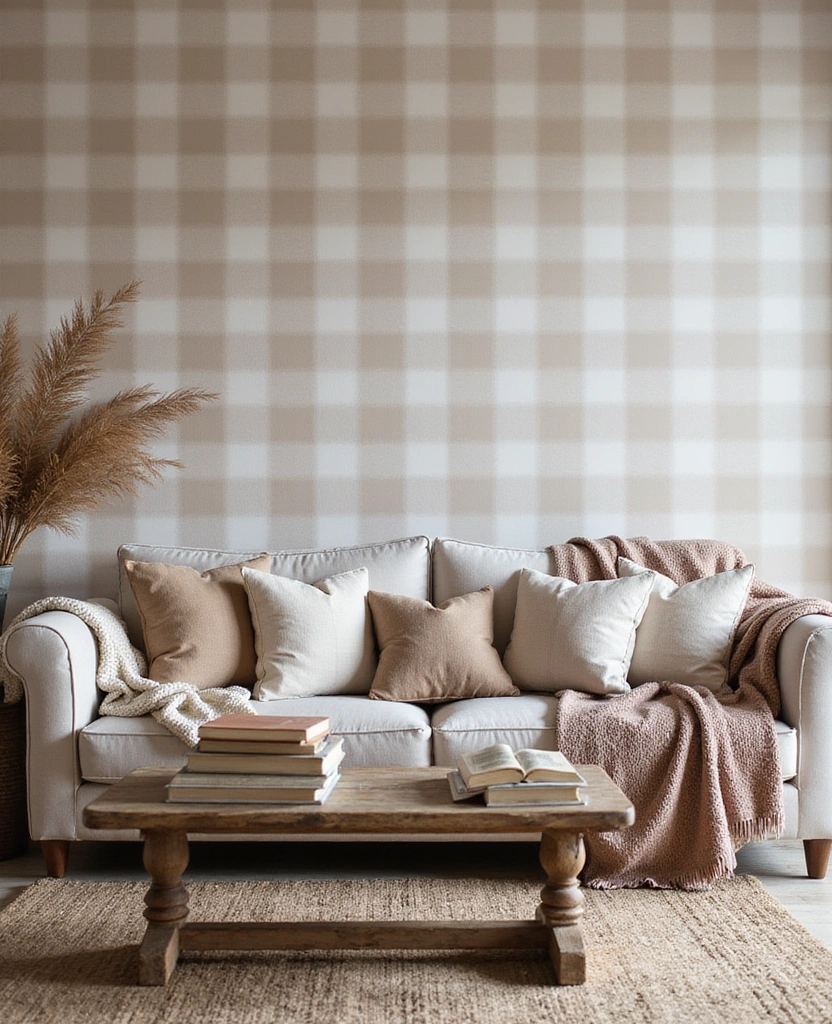 25 Stylish Wallpaper Ideas That Will Revamp Any Space on a Budget! - 24. Timeless Checks