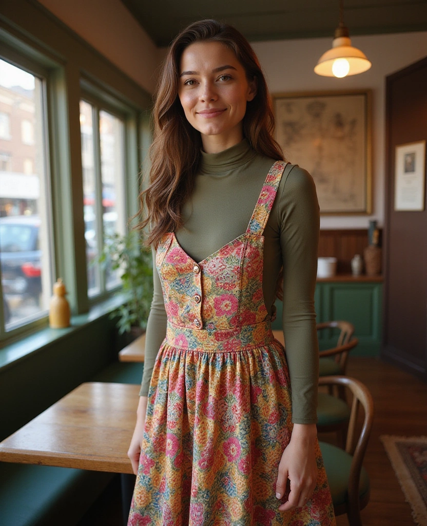 26 Retro Outfit Ideas That'll Make You Stand Out in Any Crowd! - 14. The Playful Pinafore Dress