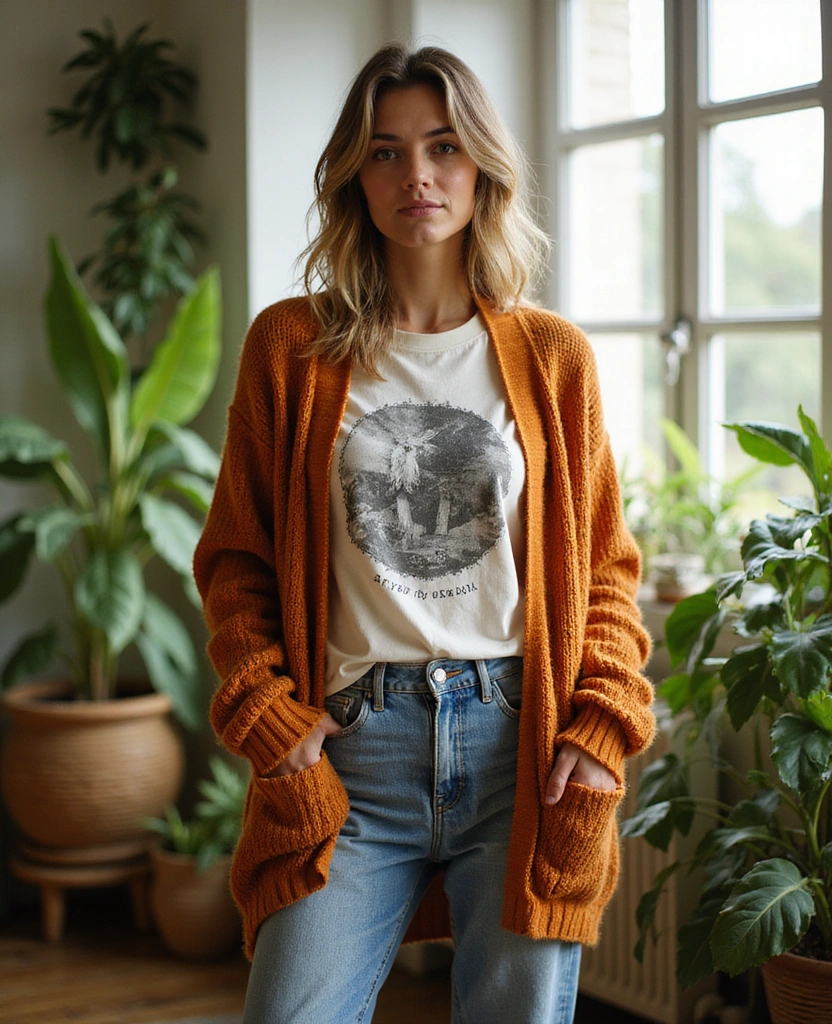 26 Retro Outfit Ideas That'll Make You Stand Out in Any Crowd! - 15. The Charming Cardigan