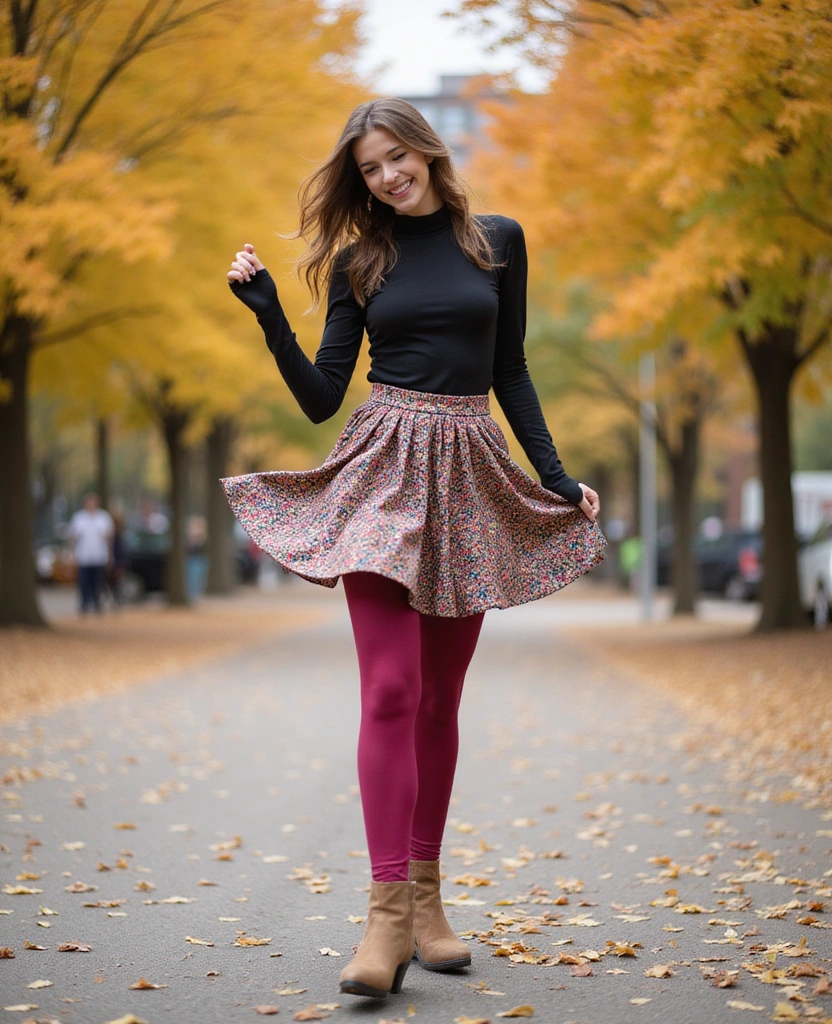 26 Retro Outfit Ideas That'll Make You Stand Out in Any Crowd! - 23. The Playful Skater Skirt