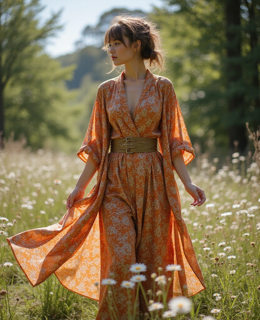 26 Retro Outfit Ideas That'll Make You Stand Out in Any Crowd! - 26. The Charming Vintage Kimono