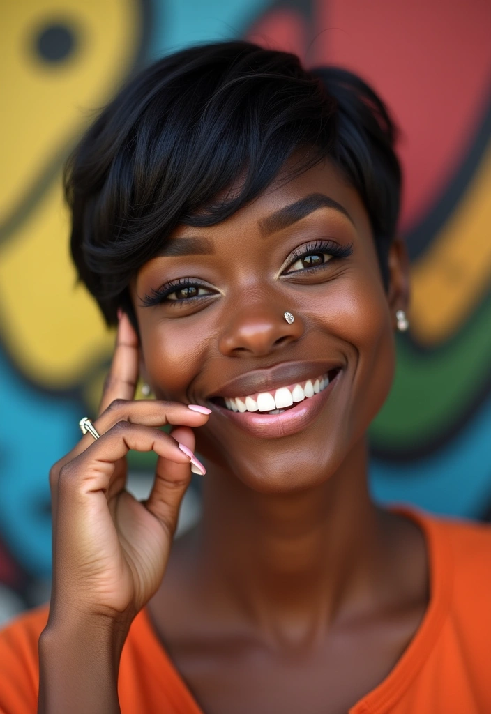 28 Fabulous Pixie Hairstyles for Black Women That'll Turn Heads Everywhere! - 6. Pixie with Bangs
