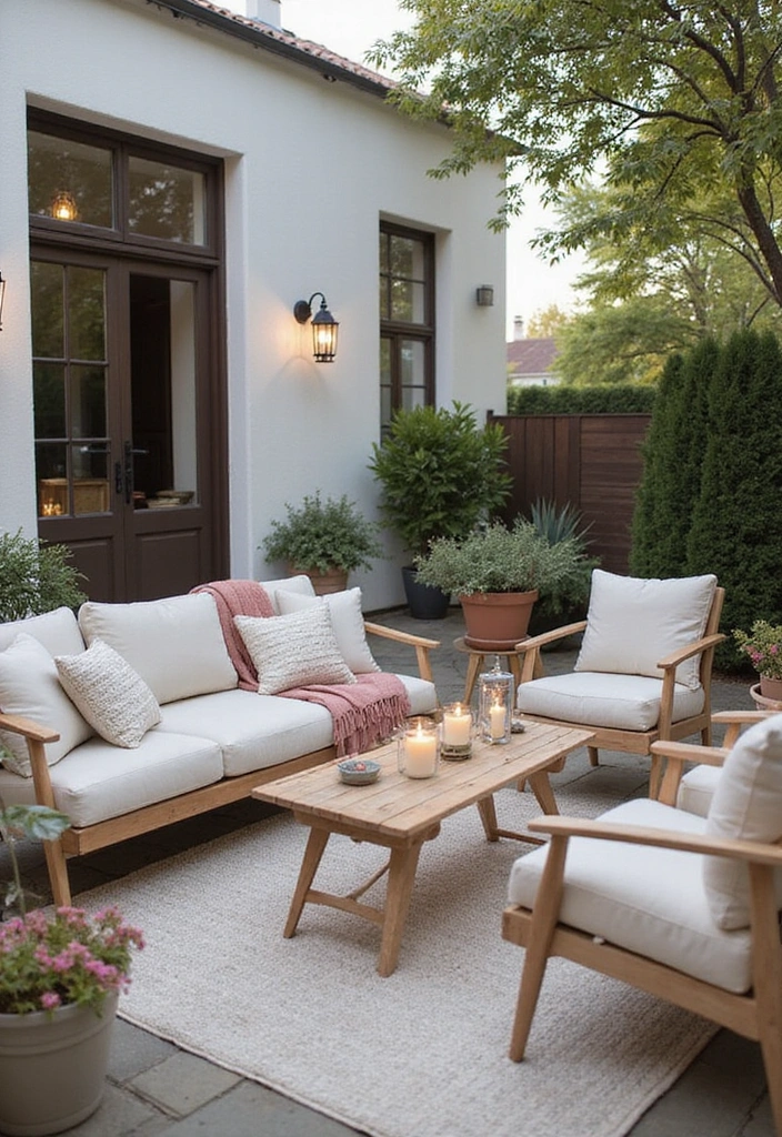 35 Outdoor Living Room Ideas That'll Make You Feel Like You're on Vacation Every Day! - 20. Scandinavian Serenity