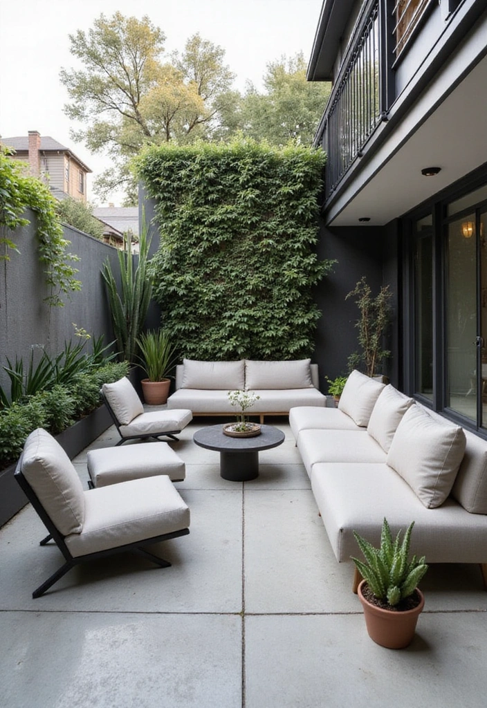 35 Outdoor Living Room Ideas That'll Make You Feel Like You're on Vacation Every Day! - 3. Modern Minimalism