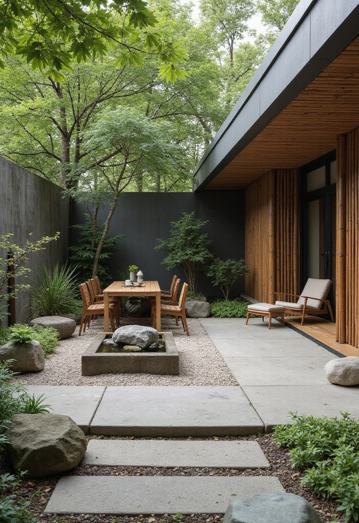 35 Outdoor Living Room Ideas That'll Make You Feel Like You're on Vacation Every Day! - 9. Zen Garden Retreat