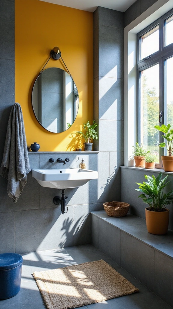 40 Bold Bathroom Color Inspirations That Will Make You Want to Redecorate (#30 is a Game-Changer!) - 5. Unexpected Mustard Yellow - A Game-Changer!