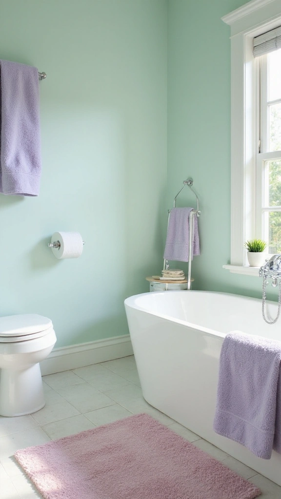 40 Bold Bathroom Color Inspirations That Will Make You Want to Redecorate (#30 is a Game-Changer!) - 6. Playful Pastels