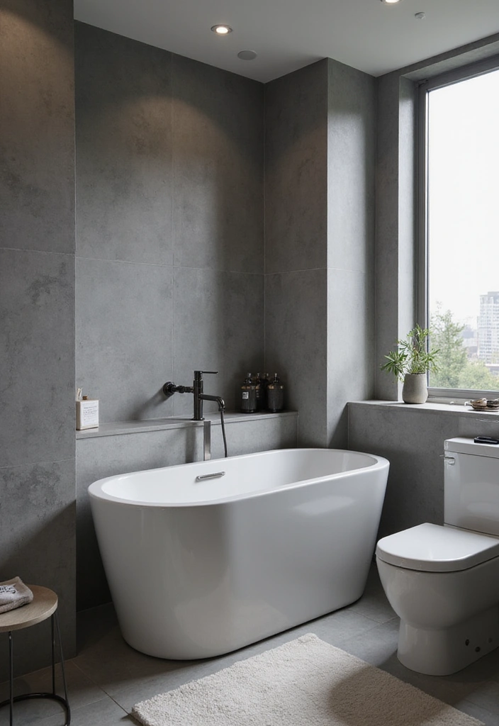 40 Stunning Bathroom Colour Schemes That Will Transform Your Space (You Won't Believe #7!) - 11. Monochromatic Grays