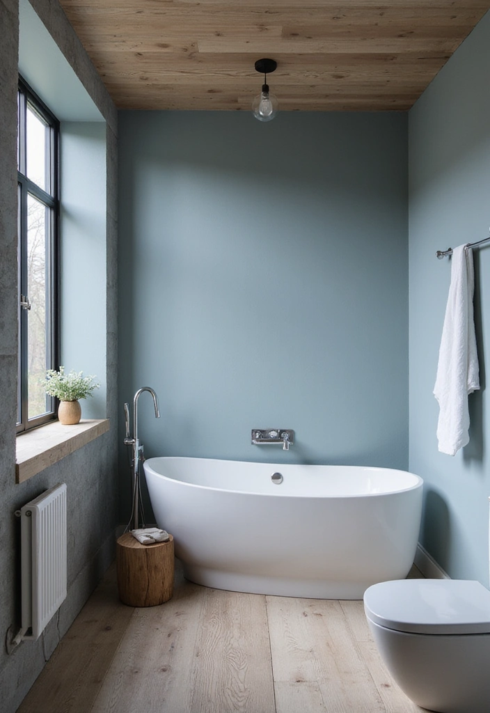 40 Stunning Bathroom Colour Schemes That Will Transform Your Space (You Won't Believe #7!) - 18. Cool Gray and Blue