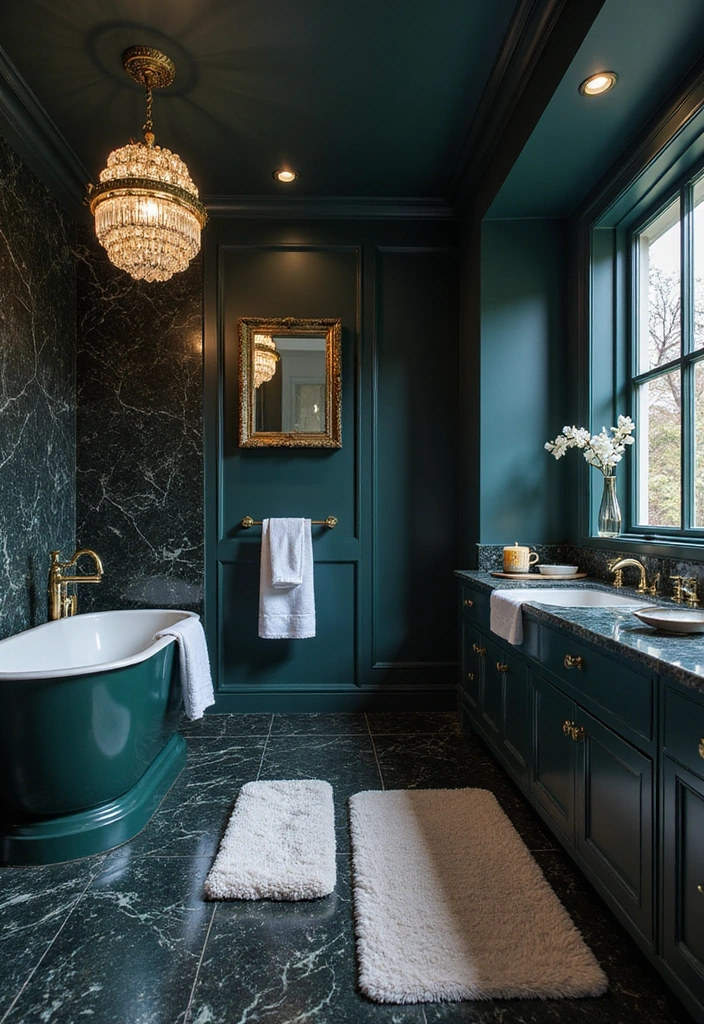 40 Stunning Bathroom Colour Schemes That Will Transform Your Space (You Won't Believe #7!) - 6. Jewel Tones