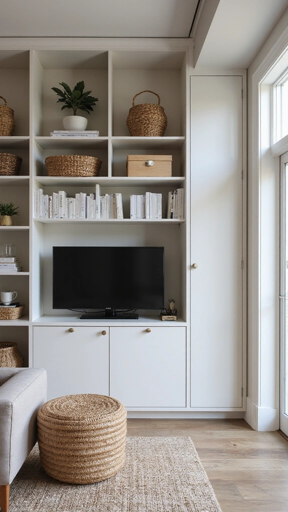 40 Stunning Living Room Makeover Ideas That Will Transform Your Space! - 14. Smart Storage Solutions