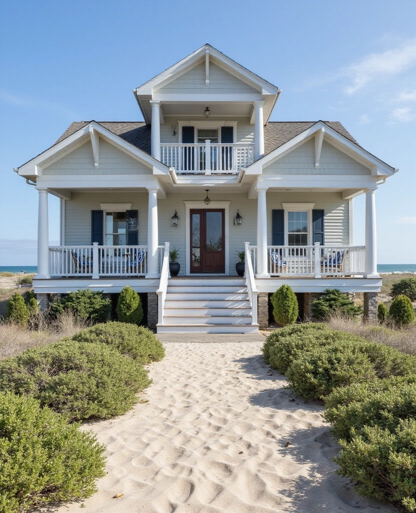 Discover the 32 Most Stunning American Colonial Homes You Need to See! - 24. The Coastal Colonial Retreat