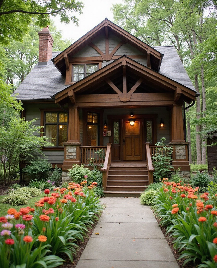 Discover the 32 Most Stunning American Colonial Homes You Need to See! - 25. The Artistic Craftsman Colonial