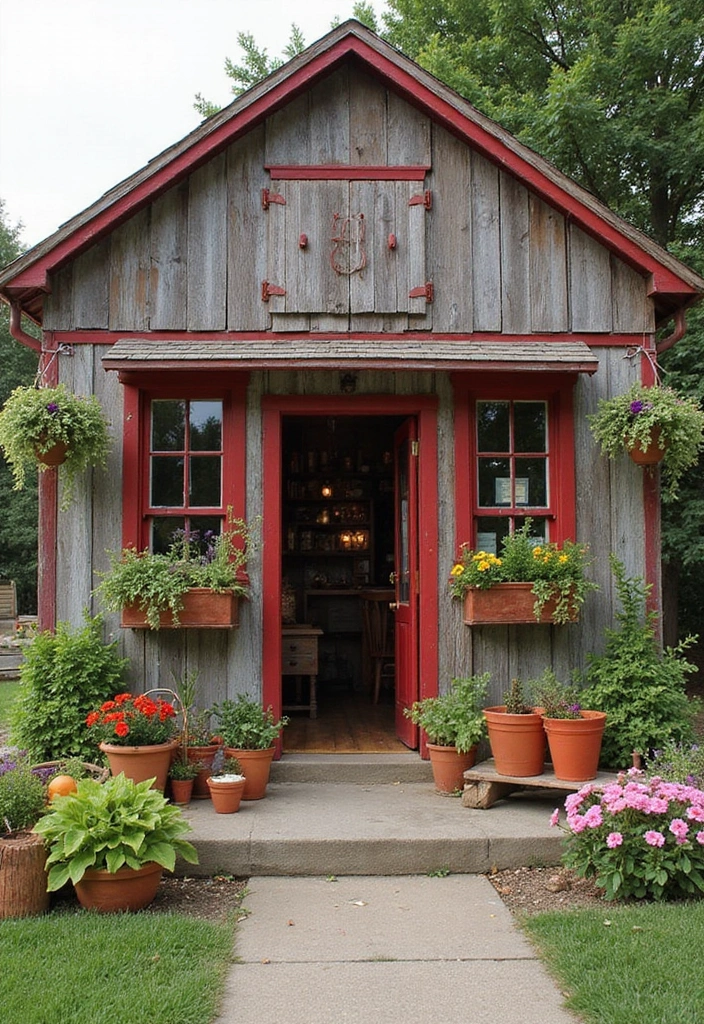Explore 35 Cottagecore Homes That Perfectly Capture Rustic Aesthetic (You’ll Want to Move In!) - 24. Vintage Farm Stand Cottage