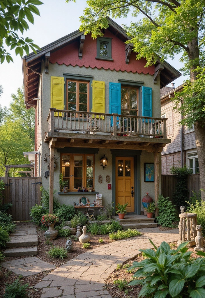 Explore 35 Cottagecore Homes That Perfectly Capture Rustic Aesthetic (You’ll Want to Move In!) - 7. Artistic Cottage with Vintage Touches