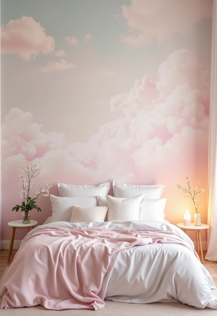 Serenity Pixels: 34 Minimalist Aesthetic Wallpapers for DIY Wall Art - 11. Ethereal Clouds