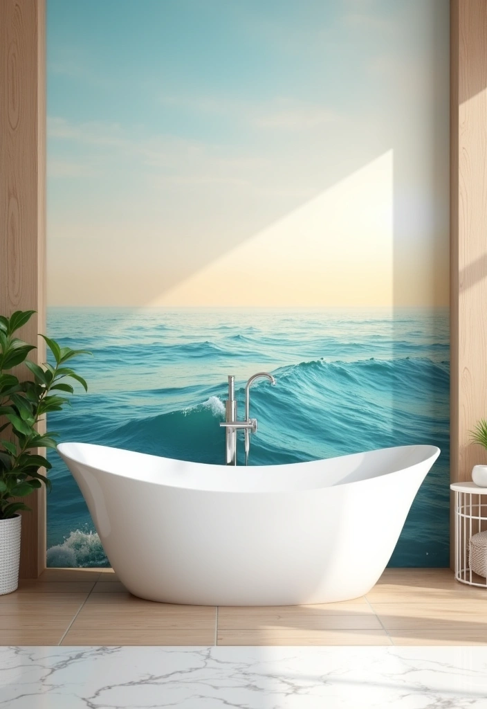 Serenity Pixels: 34 Minimalist Aesthetic Wallpapers for DIY Wall Art - 9. Calm Ocean Views