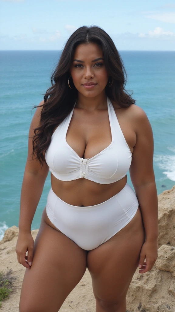 21 Stunning Plus Size Swimwear Styles That'll Make You the Star of the Beach! - 6. White Cut-Out One-Piece