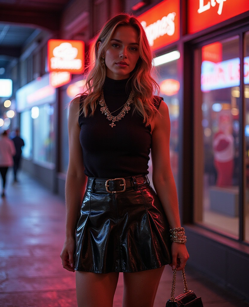 24 Stunning Leather Skirt Outfits You Need to Try Right Now (Especially #19!) - 24. Edgy with a Patent Leather Finish